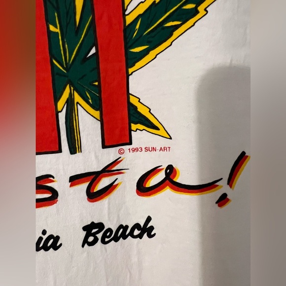 Vintage 1993 “R U High Rasta” Virginia Beach Tshirt - Picture 3 of 10